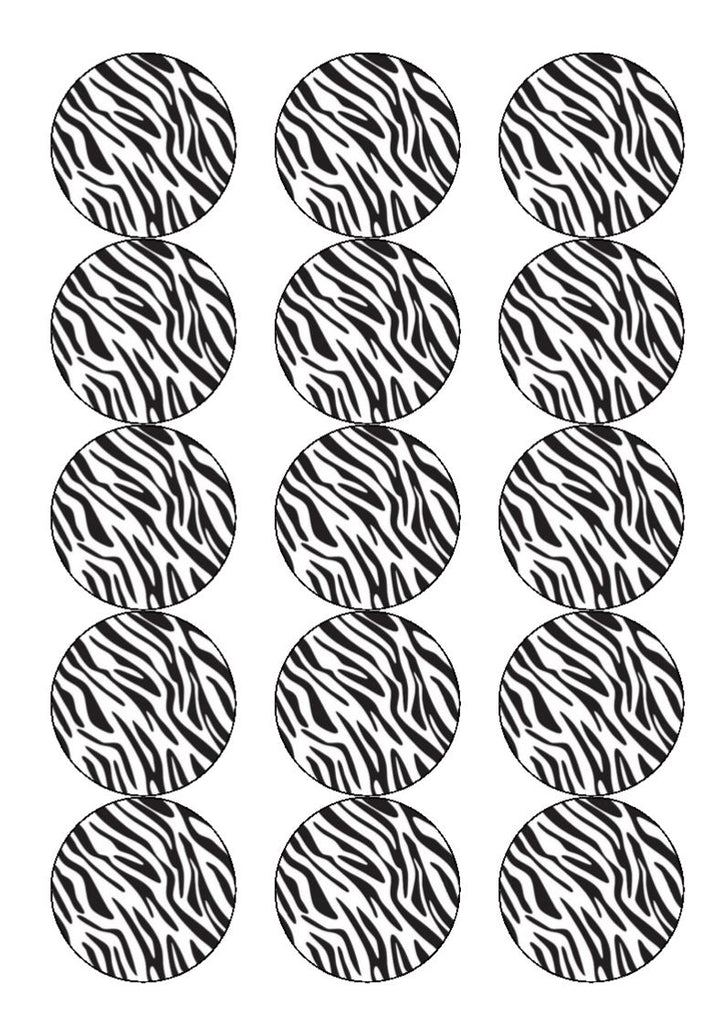 Zebra Print Edible Icing Cake Topper the caker online