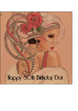 Art Deco Lady Edible Icing Cake Topper 03