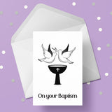 Baptism 02 Edible Icing Cake Topper or Ribbon