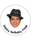 Bruno Mars 01 Edible Icing Cake Topper or Ribbon