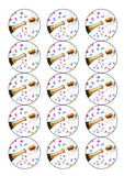 Champagne Bottle 01 Edible Icing Cake Topper or Ribbon