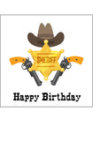 Cowboy Sheriff Badge Edible Icing Cake Topper or Ribbon