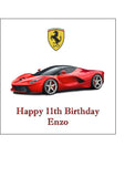 Ferrari Racing Car Edible Icing Cake Topper 02