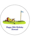 Golf Edible Icing Cake Topper 02
