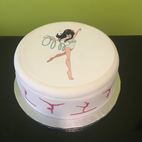 Gymnastics 01 Edible Icing Cake Topper
