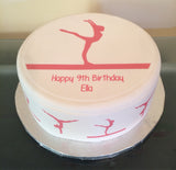 Gymnastics Edible Icing Cake Topper 02