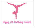 Gymnastics Edible Icing Cake Topper 04