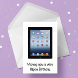 iPad Birthday Card - Black Frame