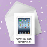 iPad Birthday Card - White Frame