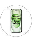 iPhone 15 Edible Icing Cake Topper or Ribbon