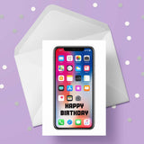 iPhone X Birthday Card