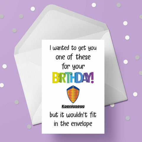 Koenigsegg Funny Birthday Card
