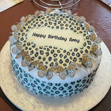 Leopard Print Edible Icing Cake Topper