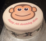 Monkey 01 Edible Icing Cake Topper