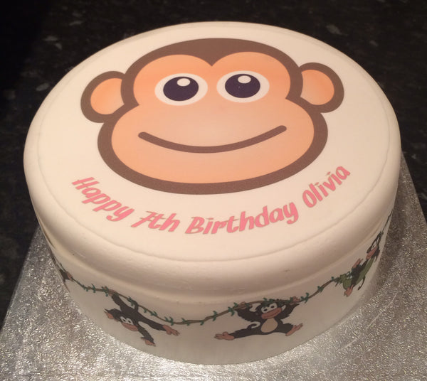 Monkey 01 Edible Icing Cake Topper