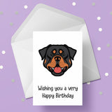Rottweiler Dog 04 Birthday Card