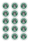 Starbucks Coffee Logo Edible Icing Cake Topper