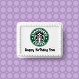 Starbucks Coffee Logo Edible Icing Cake Topper