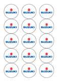 Suzuki Logo Edible Icing Cake Topper or Ribbon