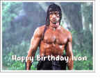 Sylvester Stallone 02 Edible Icing Cake Topper - Rambo