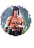 Sylvester Stallone 02 Edible Icing Cake Topper - Rambo