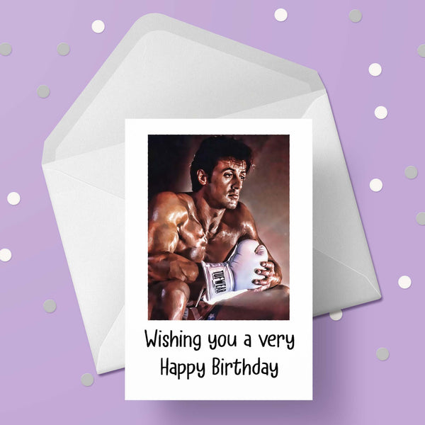 Sylvester Stallone 01 Birthday Card - Rocky