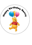 Winnie the Pooh 02 Edible icing Cake Topper OR Ribbon