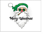 Xmas Weed, Marijuana Edible Icing Cake Topper 01 Merry Weedmas