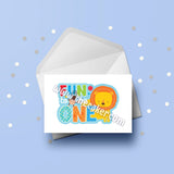 1st Birthday Card for Boys 02 - Fun to be one