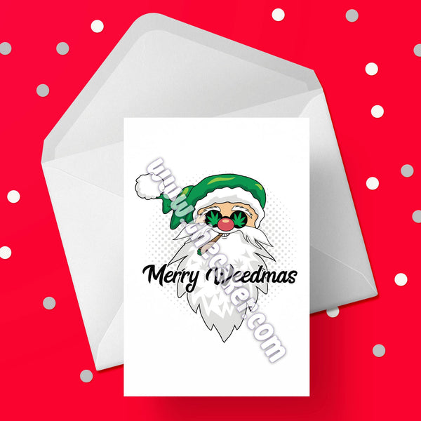 Weed Christmas Card 01 - Funny Merry Weedmas