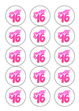 16th Birthday Edible Icing Cake Topper 01