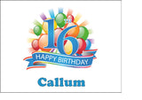 16th Birthday Edible Icing Cake Topper 03 - Male