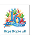 16th Birthday Edible Icing Cake Topper 03 - Male