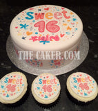 Sweet 16 Edible Icing Cake Topper