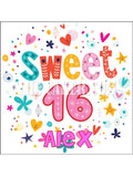 Sweet 16 Edible Icing Cake Topper