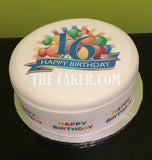 16th Birthday Edible Icing Cake Topper 03 - Male
