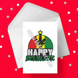 Weed Christmas Card 05 - Happy Holiblaze Card