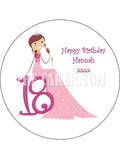 18th Birthday Edible Icing Cake Topper 02 for girls
