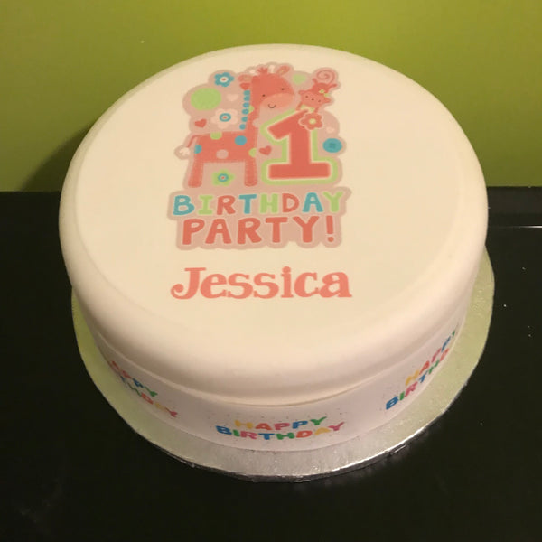 1st Birthday Edible Icing Cake Topper 03