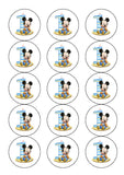 1st Birthday Mickey Mouse Edible Icing Cake Topper or Ribbon