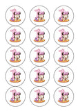 1st Birthday Minnie Mouse Edible Icing Cake Topper