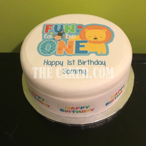 01 1st Birthday 02 Edible Icing Cake Topper or Ribbon - Fun to be one