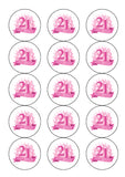21st Birthday Edible Icing Cake Topper 03 - Female