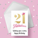 21st Birthday Card for Ladies 06