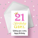 21st Birthday Card for Ladies 08