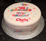 21st Birthday Edible Icing Cake Topper 01