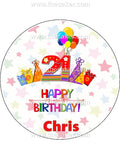 21st Birthday Edible Icing Cake Topper 01