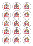 30th Birthday Edible Icing Cake Topper 01