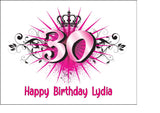 30th Birthday Edible Icing Cake Topper 03