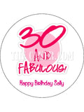 30th Birthday Edible Icing Cake Topper or Ribbon (04)